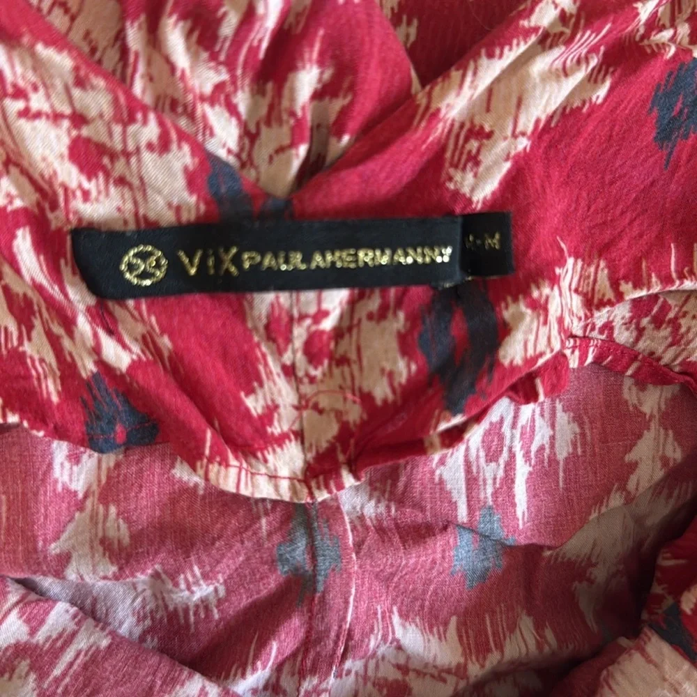 ViX Paula Hermanny Midi Spaghetti Strap Rayon Dress